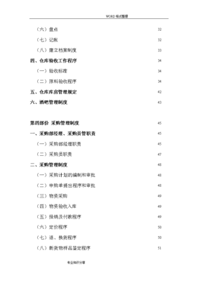 餐饮企业财务管理制度汇编（完整版）